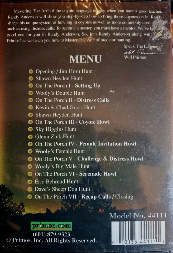 Mastering the Art - Guide to Calling Predator (DVD, Primos Hunting Calls New  - Image 2 of 2