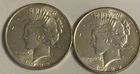 DOUBLE PEACE BY YEAR :: 90% SILVER :: 1922-P   1922-D :: Lot Of Two (2) Coins