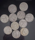 Lot of Ten (11) Coins - Franklin Half Dollar - 90% Silver - $5.50 Face Value
