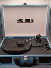 Victrola Suitcase Bluetooth Turntable Record Player Turquoise VSC550BT-TRQ, WORK