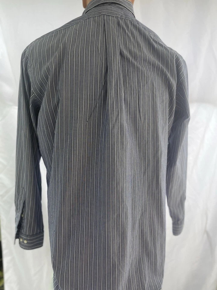 Camisa de vestir Oxford a rayas rosa Polo Ralph Lauren para hombre XL 17 manga larga completa B Foto 2 de 4