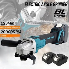 For Makita 18V 125mm Brushless Lithium Electric Angle Grinder Rechargeable