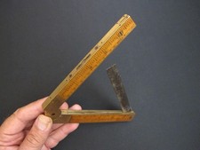 Antique Chapin Stephens No 036 Combination Folding Boxwood Rule Level Bevel Tool