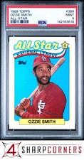 1989 TOPPS ALL-STAR #389 OZZIE SMITH CARDINALS HOF PSA 9