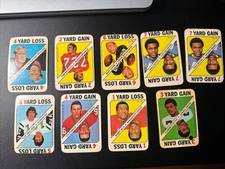 1971 Topps Football GAME Lot.  Terry Bradshaw, Joe Namath, Gale Sayers 9 Cards