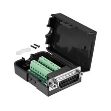 D-sub DB15 Breakout Board Connector with Case 2-row Male Port with Nuts