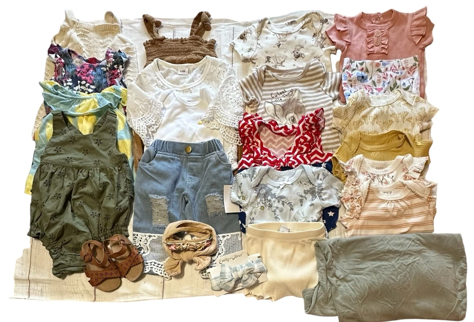 Infant Girls Clothing Lot of Size 3/6 Month Baby Gap ON Burt’s Bees Bathing Suit
