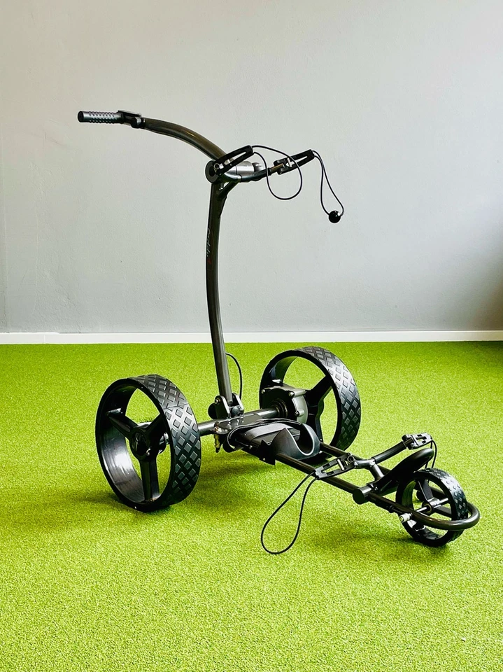 Elektro Golf Trolley CADDYONE 610 mit Lithium-Akku und Zubehör, Grau