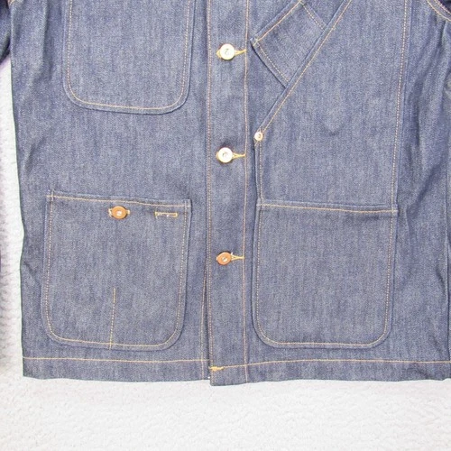 Tellason Stock Men's Size M Blue Denim Jacket Vintage Inspired Made in USA image 2