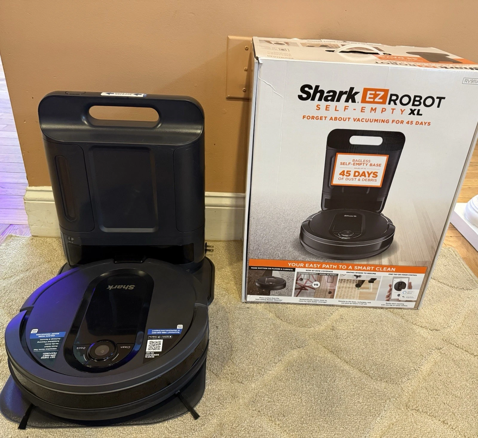 Shark XL Self Empty Robot Vacuum Cleaner ~ Model RV9113