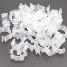 100pcs Sewing Bobbin Clips Clear Bobbin Holder Plastic Thread Clamps Spools O...