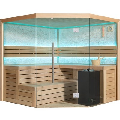 AWT Sauna B1601A , Hemlock, 220x220, 9kW Virta Bi-O