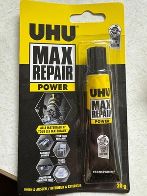 UHU Max Repair POWER, Extra starker Reparaturkleber für 1001 Reparaturen, 8 g