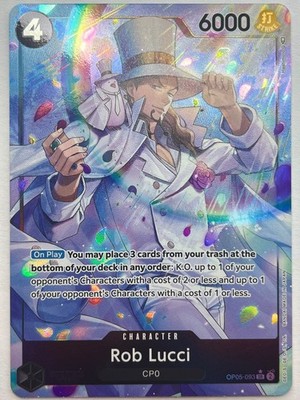 Rob Lucci (Alt Art) SR OP05-093 - Awakening of the New Era - One Piece TCG