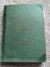 Worldwide Stamp Album  Vintage Stanley Gibbons China, GB, Colonies, 800+ Stamps