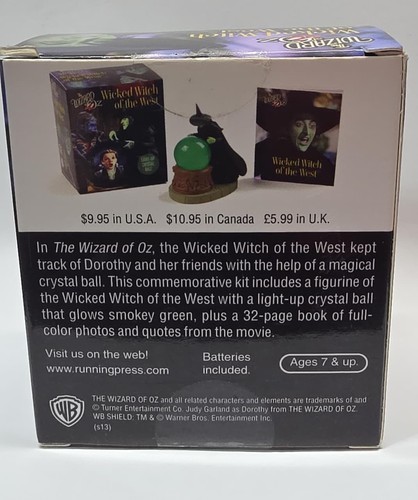 NEW ~THE WIZARD OF OZ WICKED WITCH OF THE WEST LIGHT-UP CRYSTAL BALL & MINI BOOK - Picture 3 of 4