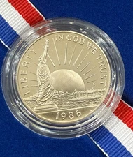 1986 Liberty Half Dollar Coin Proof Capsule - Statue Of Liberty Coin #3