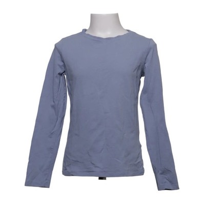 H&M, Langarmshirt, Größe: 134/140, Blau, Baumwolle/Elasthan, Einfarbig #UdM