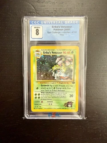 2000 Pokémon Erika's Venusaur #4 Gym Challenge Holo CGC 8