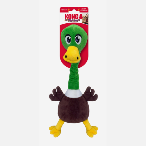 KONG Shakers Bobz Mallard Dog Toy β Plush Squeaky Duck β Medium/Large Dogs - Picture 4 of 5