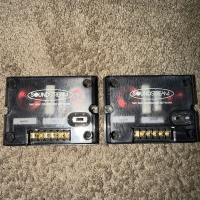 2 SOUNDSTREAM 2-WAY CROSSOVER NETWORK CAR AUDIO FOR MIDS SPEAKERS TWEETER
