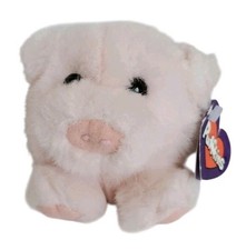 Pig Percy Puffkins Fat Stuffed Plush Round Bean Bag 1994 Swibco 4"