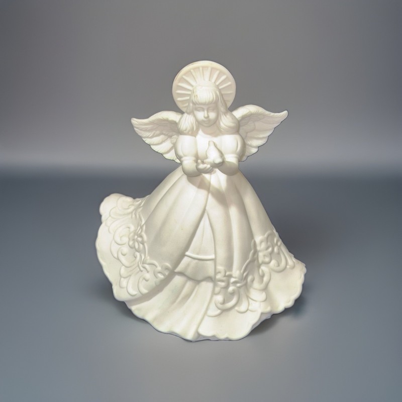 Roman Inc. Heaven's Treasures White Angel Figurine Ivo M. Marin 1987 6in