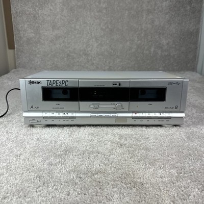 UNTESTED ION Tape2PC Dual Cassette Recorder Deck USB   AS-IS (Read Description)