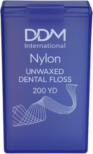 Nylon Unwaxed Dental Floss - with Dispenser Box 200 Yards Plaque Removal Transl