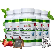 Prodentee Probiotic for Teeth Bad Breath & Gums Oral Health 5pks Soft Tab USA