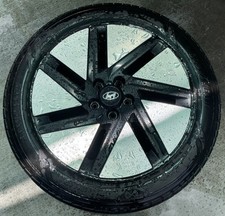 HYUNDAI IONIQ 6 18x7.5 BLACK 7-SLOT ALLOY WHEEL RIM W/TIRE (ONLY#1) 23-25 112319