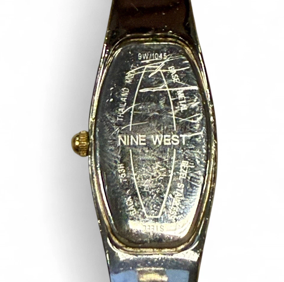 Elegant Nine West 9W/1045 Women's Silver Tone Quartz Watch Blue Dial - Image 2 of 4