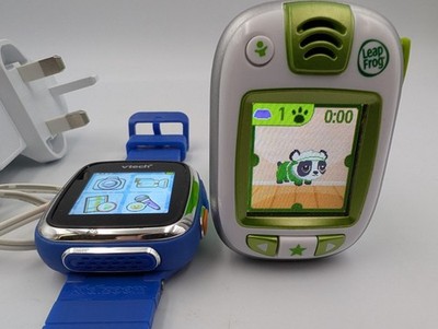 VTech Kidizoom DX2 Dual Kamera Smartwatch Spielzeug - Blau + LeapFrog Leap Band Grün