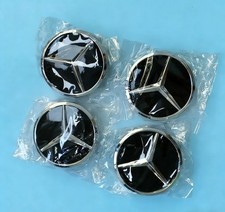 4x 60mm Nabendeckel Für Mercedes-Benz Nabenkappen Felgendeckel Radkappen Schwarz