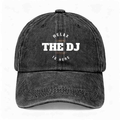Unisex RELAX THE DJ IS HERE Chill Dad Hat DJ Lovers Vintage Washed Baseball Cap