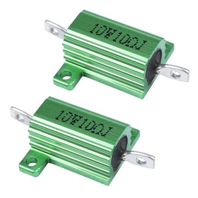 2X Gruen Aluminium Chassis Montiert Drahtwiderstaende 10W 10 Ohm 5% J6Q25058