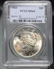 1923 Peace Silver Dollar - PCGS Certified MS64 !!