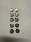 Silver Mercury Dime Lot of 10