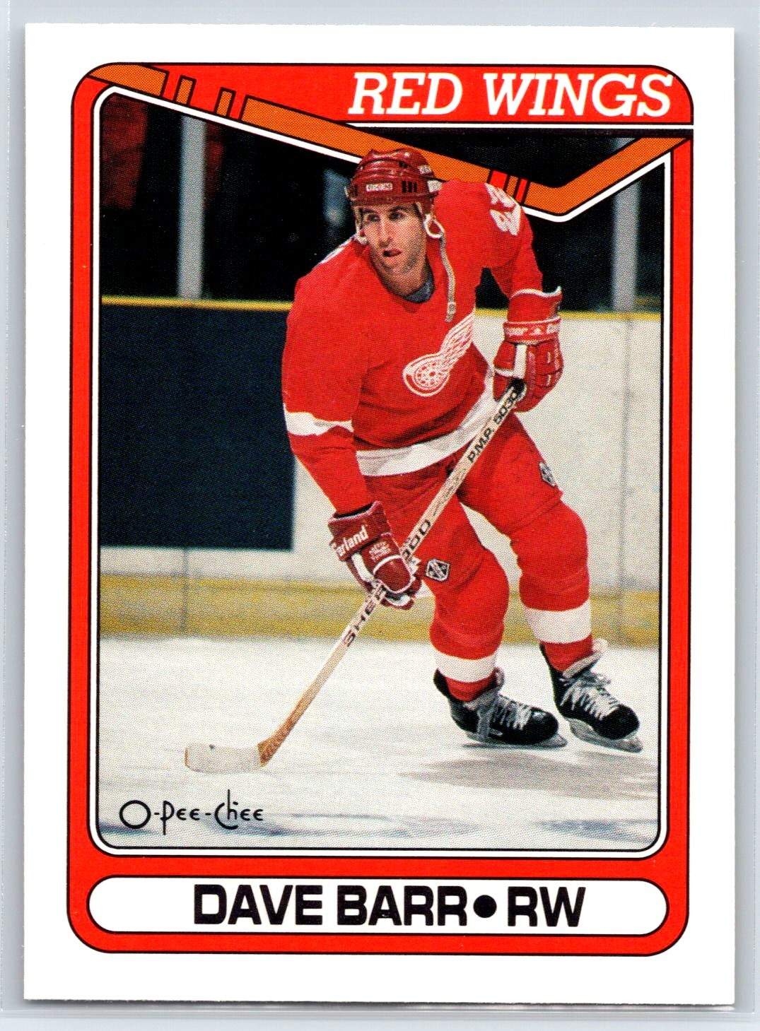 1990-91 O-Pee-Chee Dave Barr Detroit Red Wings #308