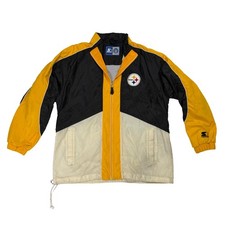 Vintage 1990s Pittsburgh Steelers Starter Windbreaker w/ Breathable Back Size L