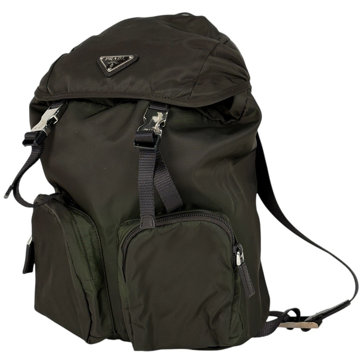 PRADA with logo Backpack Backpack Test nylon khak… - image 1