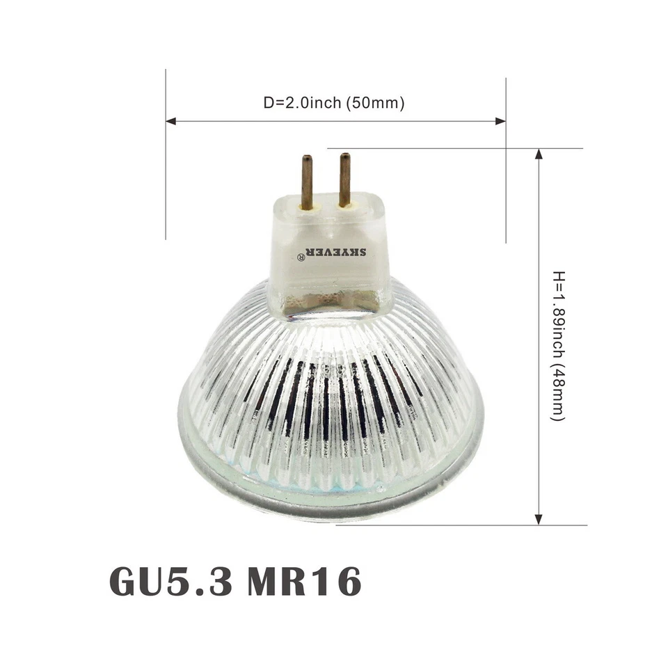 5 Pack LED Spot Light Bulb 5 Watt GU5.3 Lamp Base 12V Low Voltage Glass 500lm - Image 4 of 4