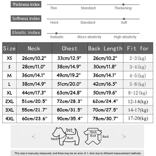 Pet Dog Cat Vest Puppy Dogs Autumn Winter Warm Padded Coat Harness Zip