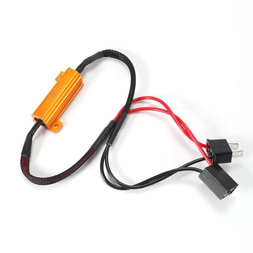 LED Resistor Kit H7 Relay Harness Adapter Anti Flicker Error Decoder Canceller - Picture 6 of 9
