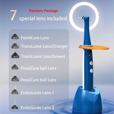 Dental Wireless Cordless LED Curing Light 2500mw 1 Second Cure Lamp 7 Point Lens