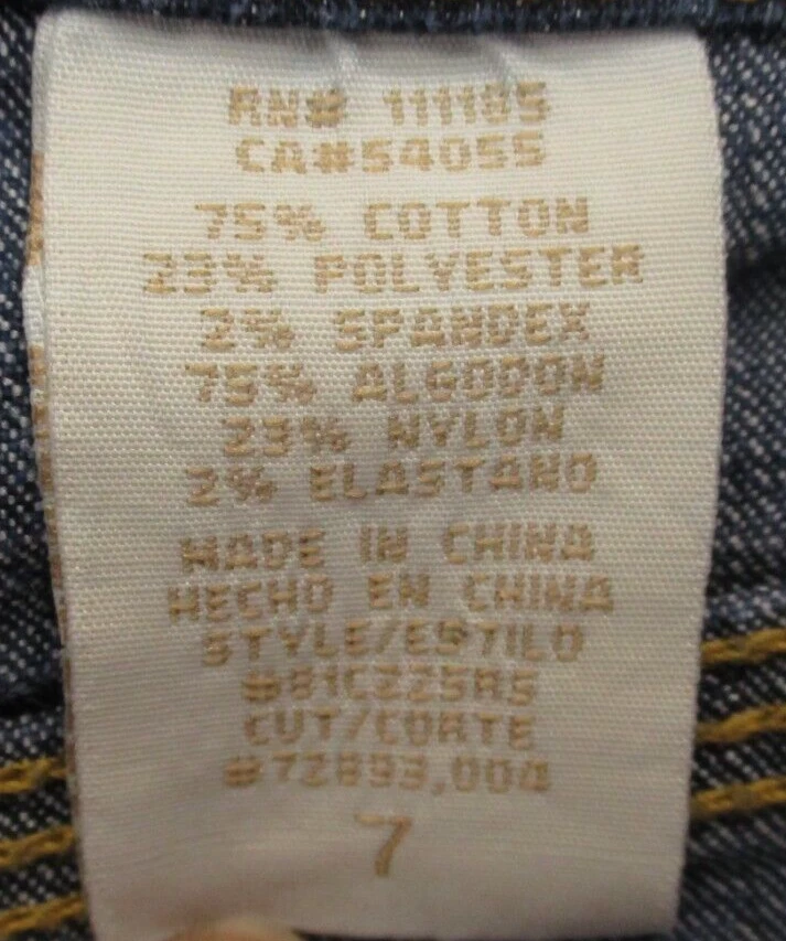 Pantalones de mezclilla Fabulosity Capri para mujer junior 7 azul lavado medio elástico tiro bajo Foto 3 de 4