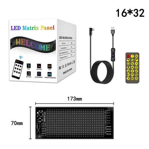 Flexibles LED Autoschild Display Matrix Pixel Panel Schaufenster Geschäftsschild 5V*/ - Bild 3 von 12