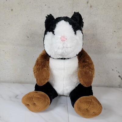 Build A Bear Guinea Pig Hamster 12'' Plush Black Brown White Zoo Stuffed Animal
