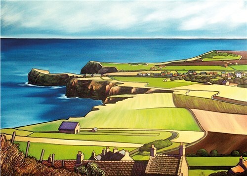 Coastal Vista - Fine Art Blank Greeting / Birthday Card - Sea View Coast Bay