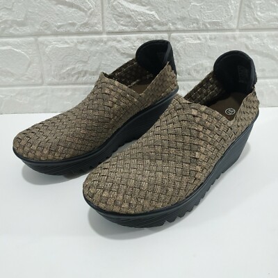 BM Bernie Mev Womens Pull On Comfortable Wedge Brown Shoes Size EUR 37  MINT